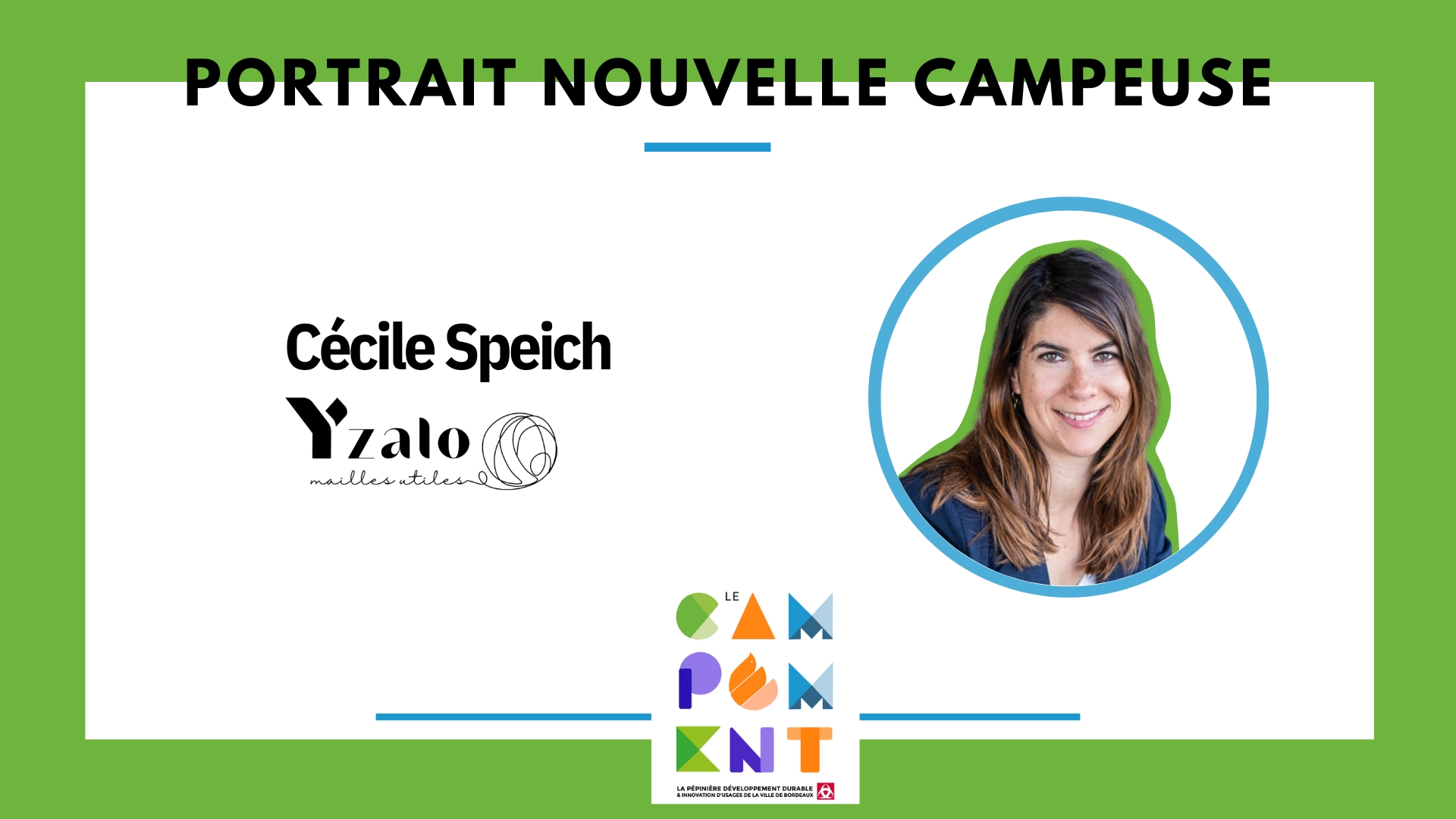 Portrait nouvelle campeuse - Cécile Speich fondatrice d’Yzalo