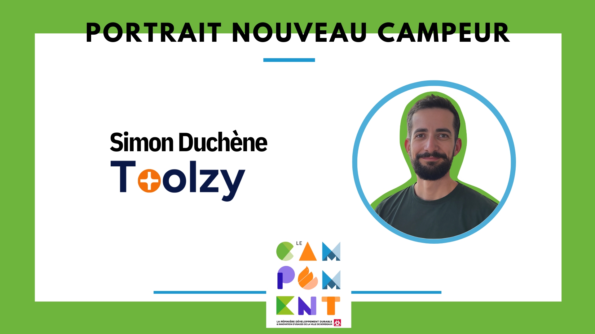 Portrait nouveau campeur - Toolzy Simon Duchène